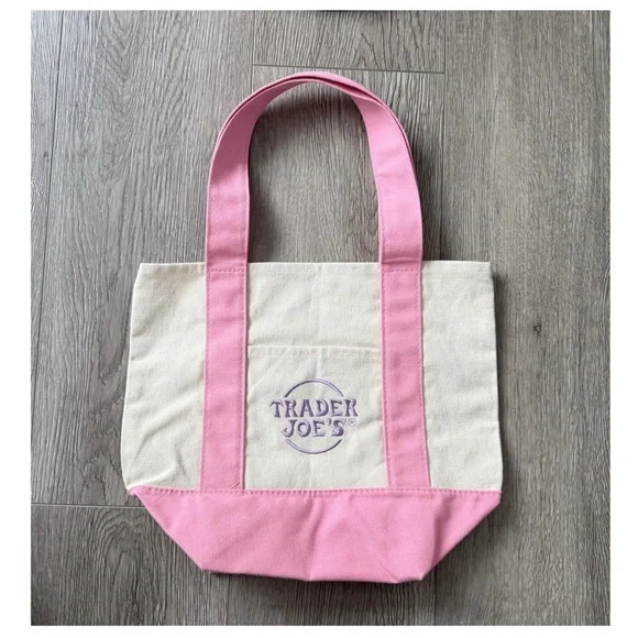 EUC 💗 Pink Trader Joe’s Mini Tote - Picture 3 of 7